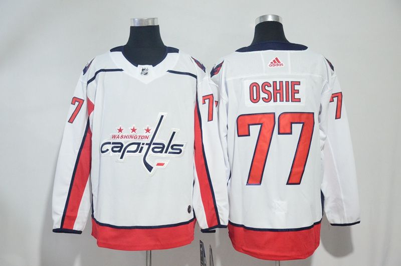 Men Washington Capitals #77 Oshie White Adidas Hockey Stitched NHL Jerseys